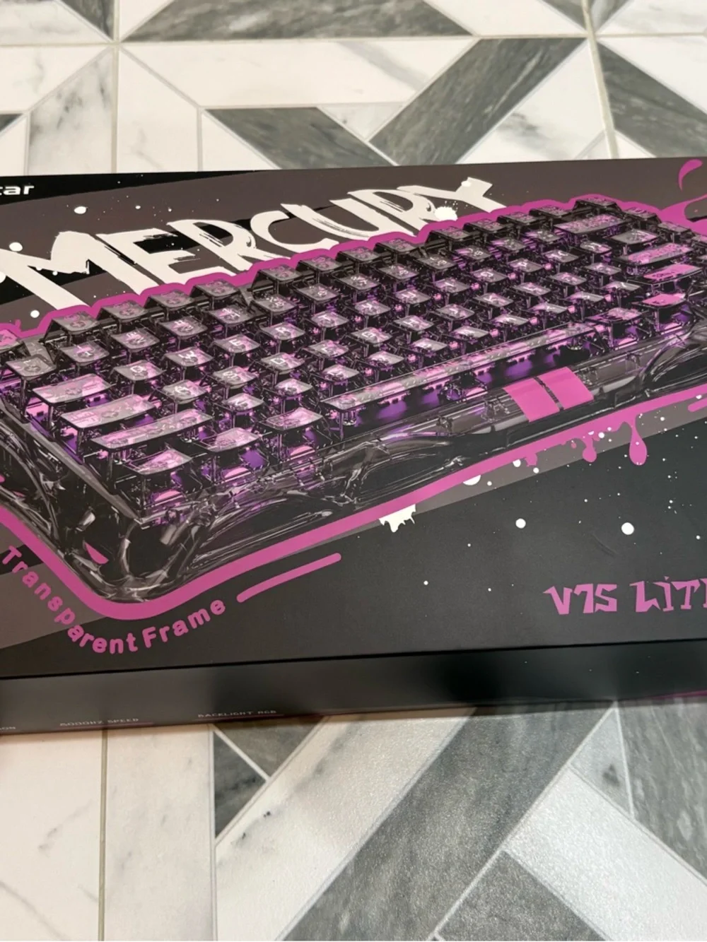 Gravastar Mercury V75 Lite-Transparent Pink Hall Effect Magnetic Switch Keyboard